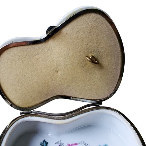 Vintage Porcelain Japanese Music Box Trinket Violin Flower Shaped Lego Brand - Picture 16 of 16